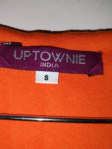Uptownie Orange Twist Crop Top - Size S