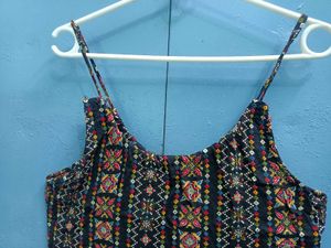 Patterned Sleeveless Mini Dress