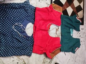 Set of 3 Sari Blouses