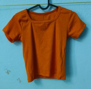 Orange Cute Top