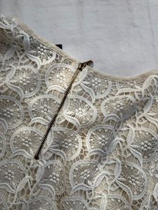 Zara White Lace Top