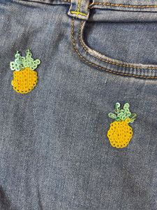 Girls&#39; Pineapple Denim Shorts Set