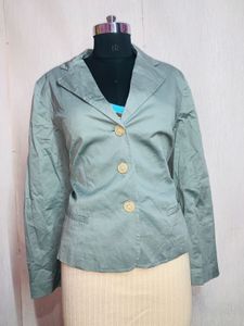 Casual Green Blazer