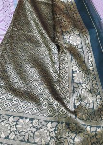 Emerald Green Banarasi Silk Saree