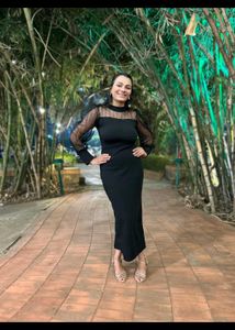Black Sheer Sleeve Dress