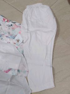 Cute festive Floral Top &amp; pajama dhoti set
