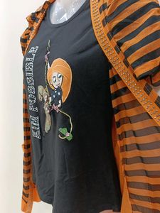 Girls Tshirt And Shrug