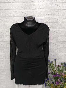 Embellished Black Top