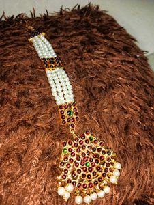 Indian Headpiece with Pearls and Stones