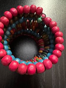Colorful Wood Bead Bracelets