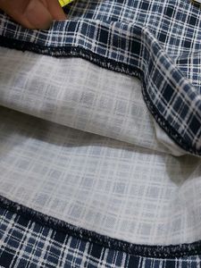 Black And Grey Check Print Shorts. Low Waist.