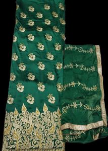 Satin Suit With Dupatta And Salwar