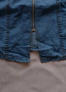 Chic Denim Corset Shirt – Stylish &amp; Trendy