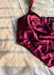 12.6.4 SEXY SATIN COWL NECK TOP