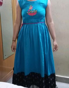 Blue 💙🔵 Long Ethnic Dress