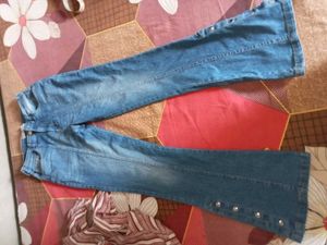 Vintage Flare Jeans with Button Detail