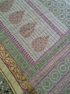 Pure Cotton Saree With Printed