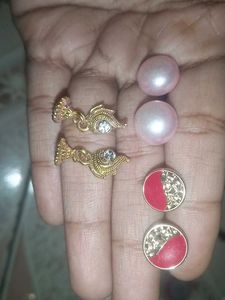 Earrings Set small clips, 2 bracelet, 1 fashionabl