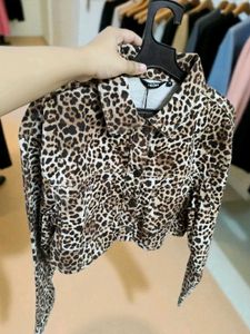 New Leopard Print Crop Jacket