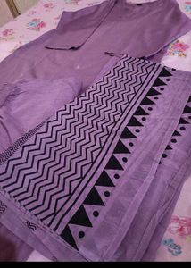 Kurta Pent Dupatta Lavender