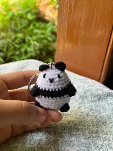 Crochet Panda Handmade Amigurumi Keychain