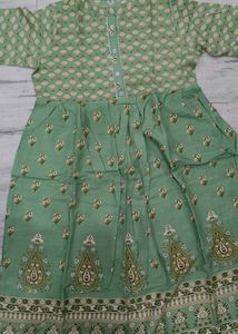 Green Floral Print Dress