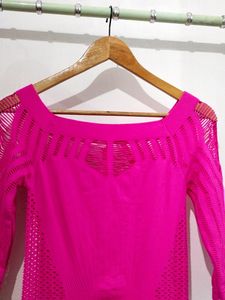Magenta Colour Frock For Girls
