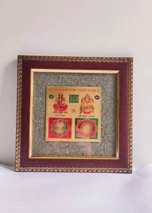 Pyrite Kuber Laxmi Yantra Frame