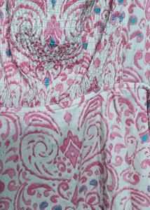 Cute Pink Printed Dress