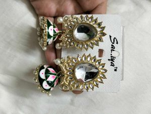 Dark Green Jhumke