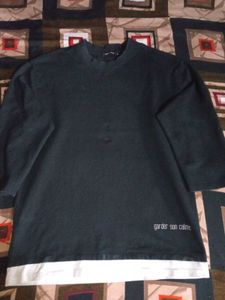 Black 'garder son calme' T-shirt