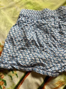 Blue Patterned Shorts