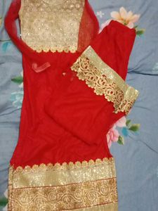 Beautiful Red Colour Partiwear Dress