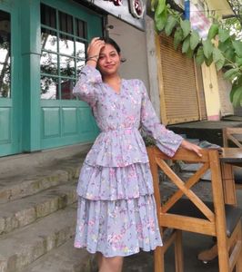 Floral Ruffle Mini Dress