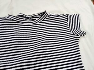Striped Ribbed T-Shirt