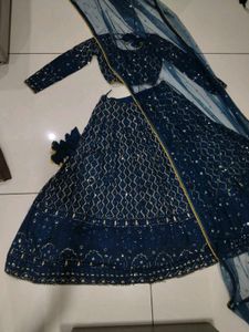 Elegant Blue Lehenga Choli Set