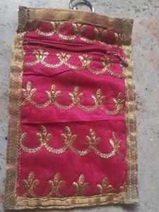 Handmade Pink Bobile Pouch For Sale