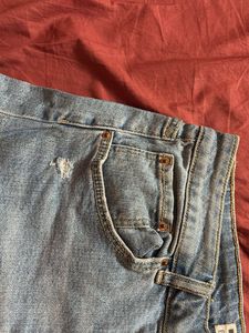 Distressed Denim Shorts