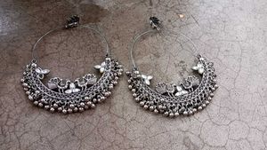 Silver Chandbali Earrings