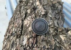 Statement Oxidized Silver Ring