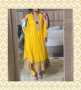 Yellow Anarkali Suit
