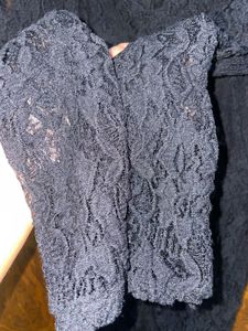 Elegant Black Lace Dress XL
