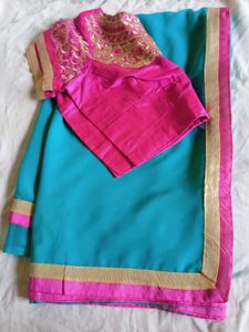 Lightweight Blue Sari