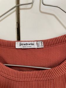 Rust Ribbed Tank Top