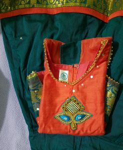 Pattu Pavadai for Little Girls