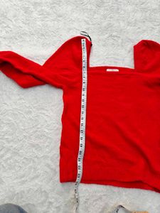 Red H&amp;M Long Sleeve Top