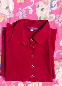 New Maroon Collar Midi