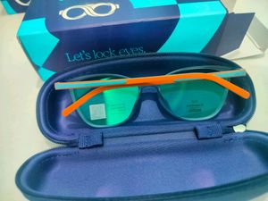 Lenskart Sky Blue Orange Rim Air Essentials Frame