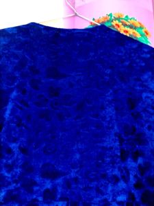 Blue Velvet Long Dress