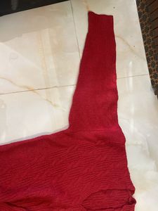 Red Cable Knit Sweater